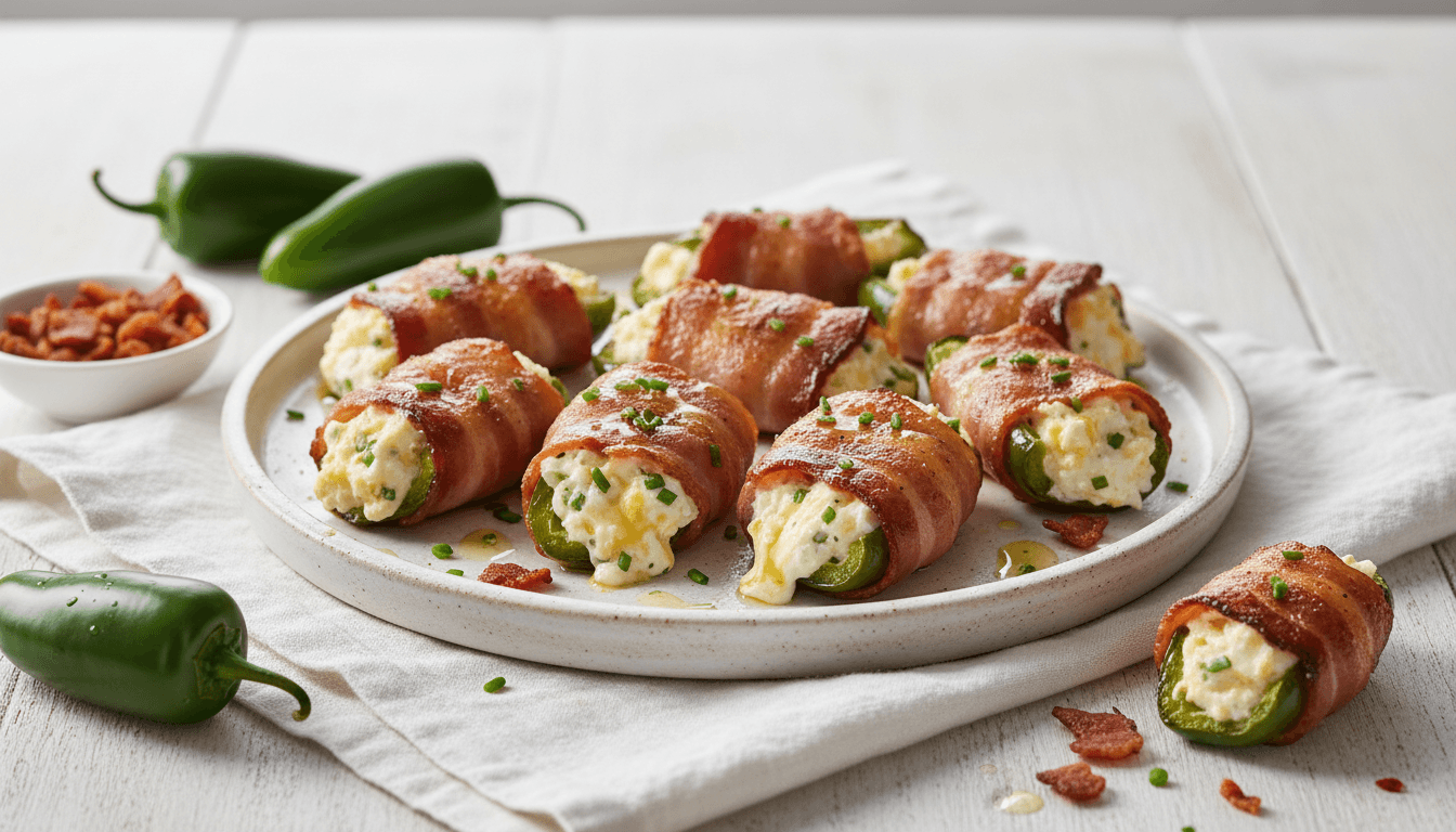 Bacon-Wrapped Jalapeño Cheddar Poppers