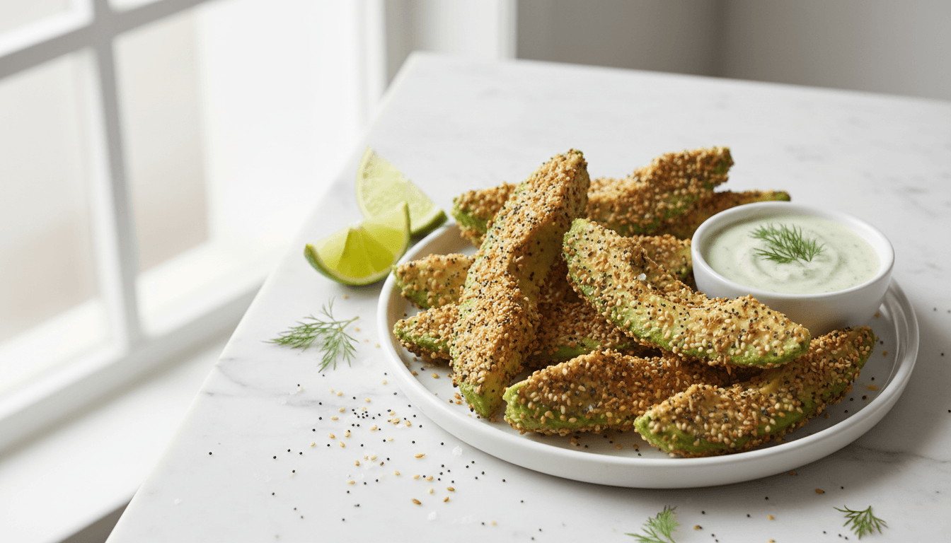 Air Fryer Everything Bagel Avocado Fries