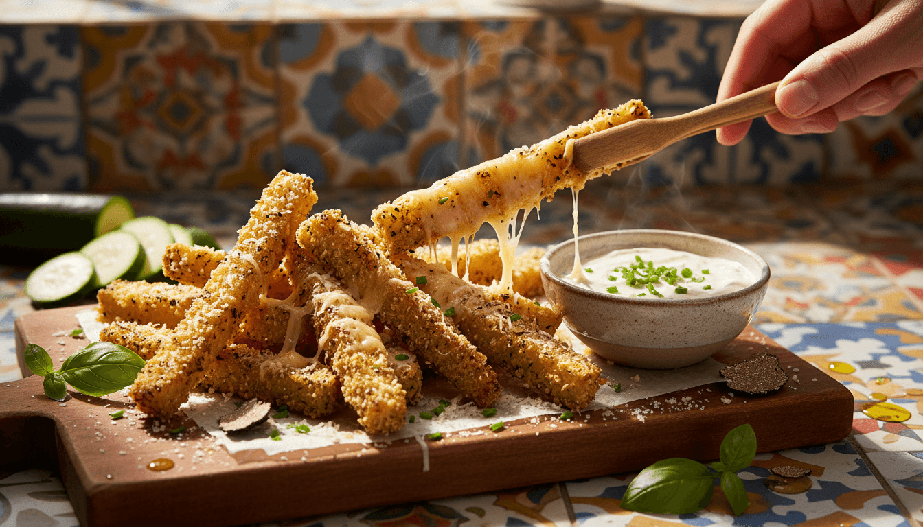 Crispy Keto Truffle Parmesan Zucchini Fries