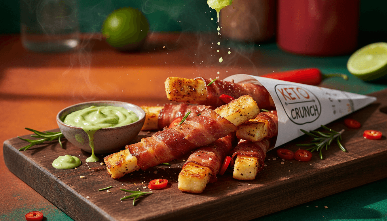 Prosciutto-Wrapped Halloumi Fries