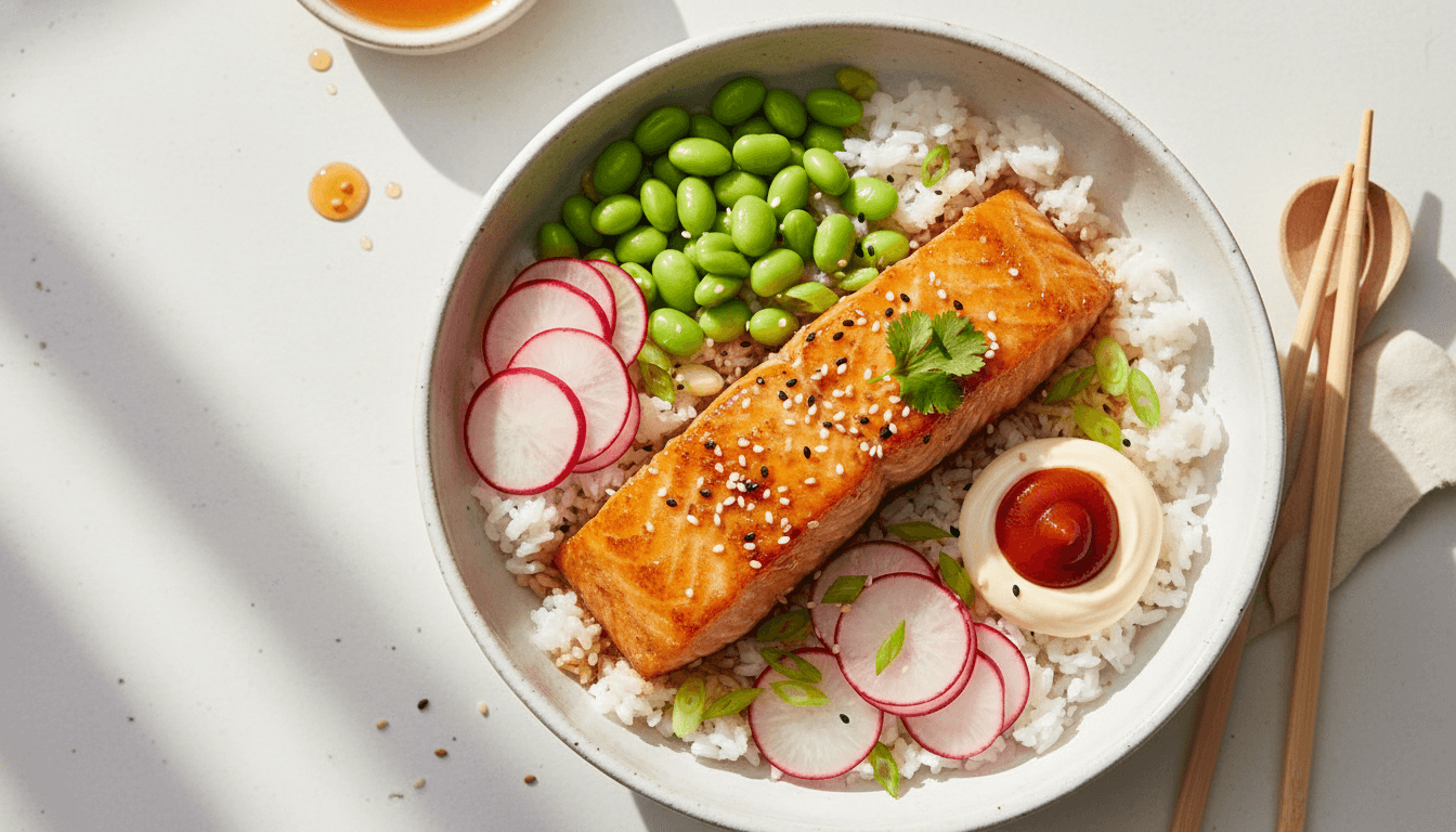 Miso-Honey Salmon Rice Bowls
