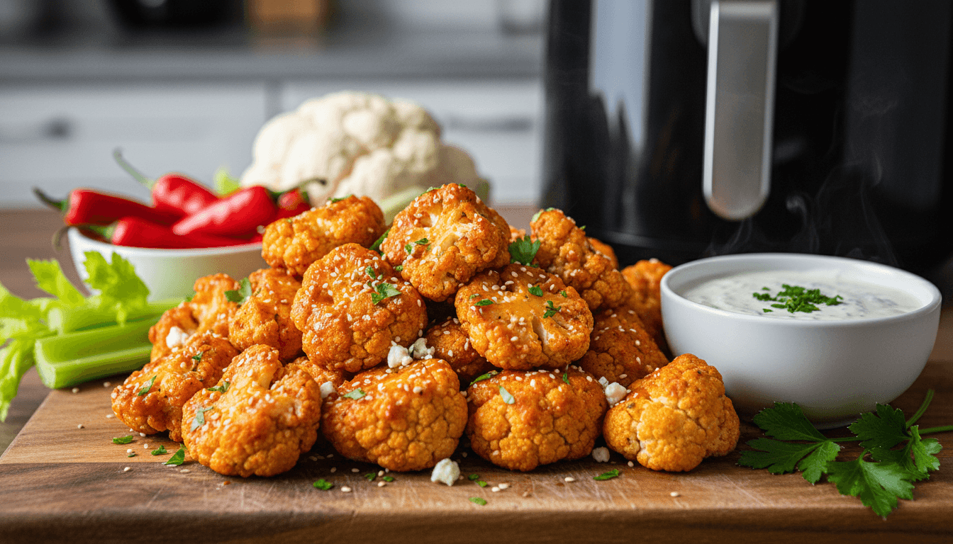 Ultimate Keto Air Fryer Buffalo Cauliflower Bites