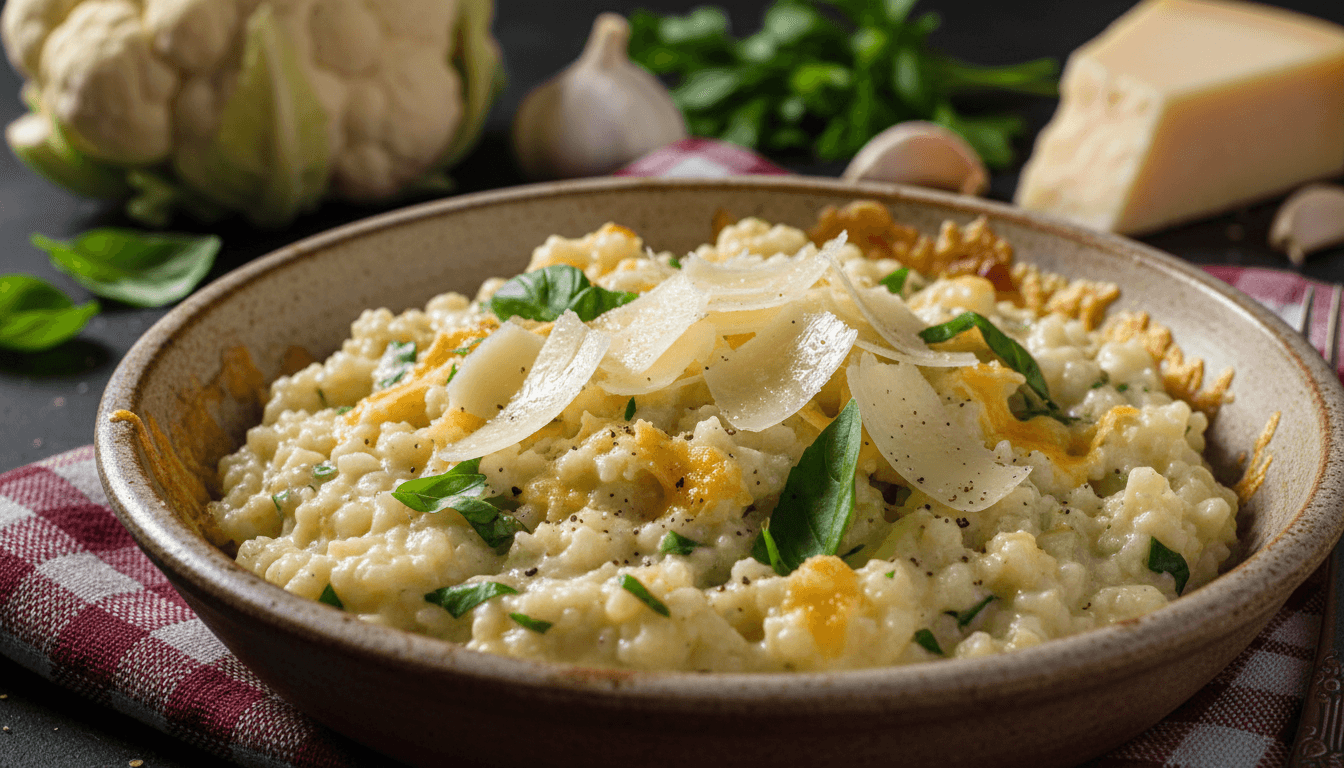 Velvety Keto Parmesan Cauliflower Risotto