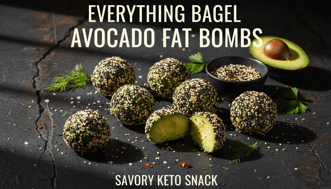 Everything Bagel Avocado Fat Bombs | Savory Keto Snack