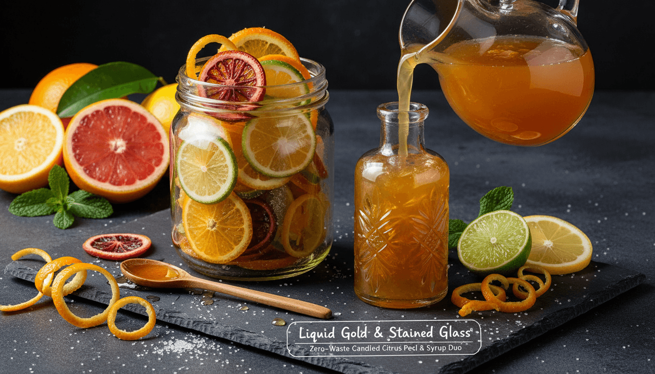 Candied Citrus Peel and Orange Syrup