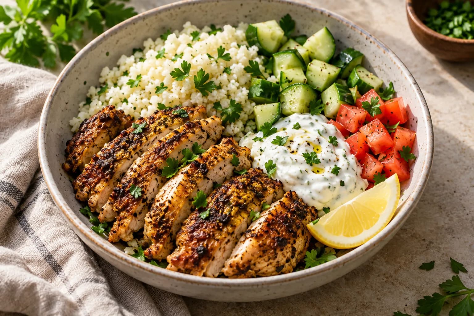 Oven-Roasted Keto Chicken Shawarma Bowls